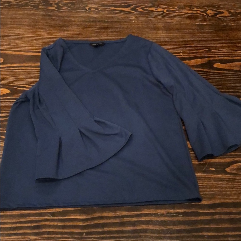 Banana Republic Bell Sleeve Teal Shirt - Large